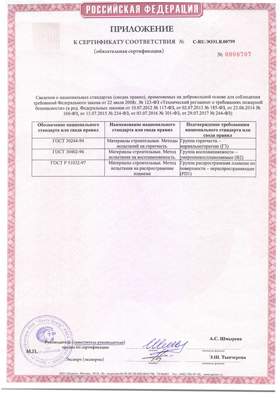 сертификат соответствия smartseal